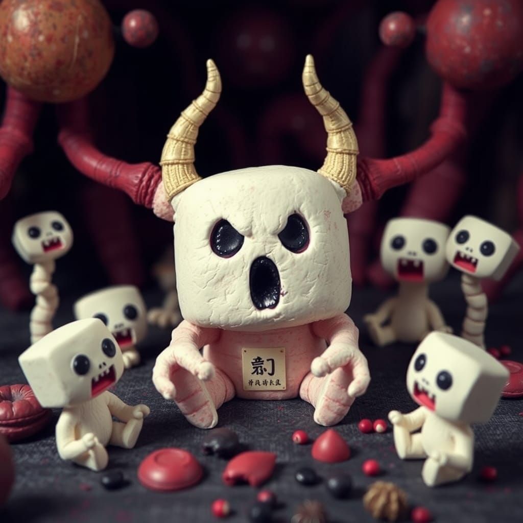 Diabolical Encaustic Horror in Marshmallowpunk Claymation