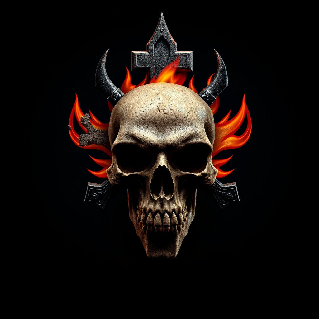 High Contrast Logo 'Queen Savage' with Skull