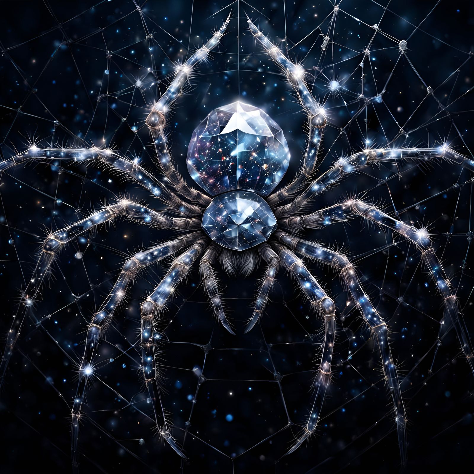 Crystal Constellation Spider in Japanese Art Style