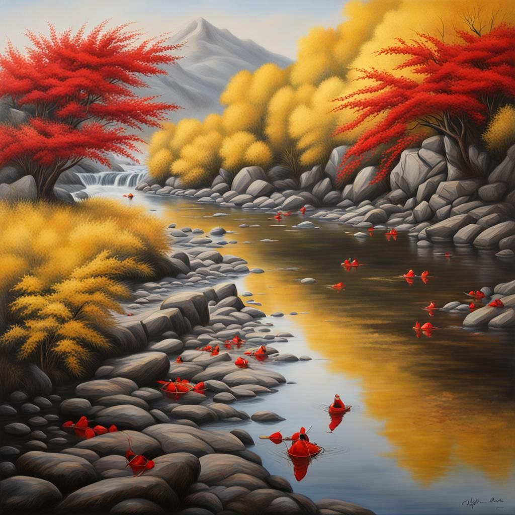 Chinese Junk on Yellow River: Hyperrealistic Rendering