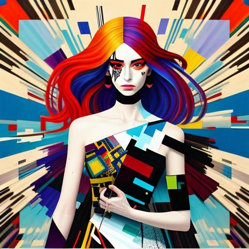 Glitched Classic Painting: A Modern Reinterpretation