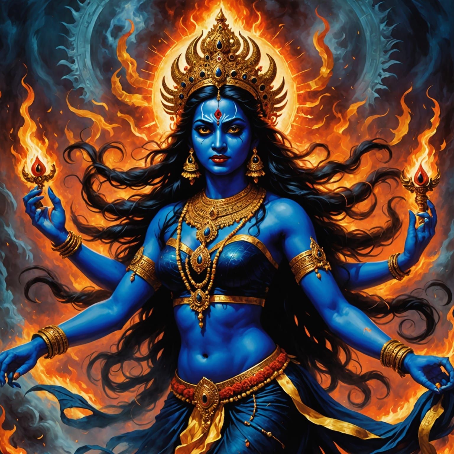 Mysterious Goddess of Cosmic Power and Destruction