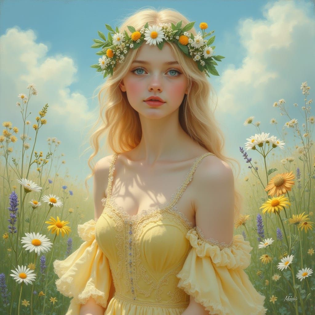 Ethereal Princess Summer in 18th-Century French Couture Styl...