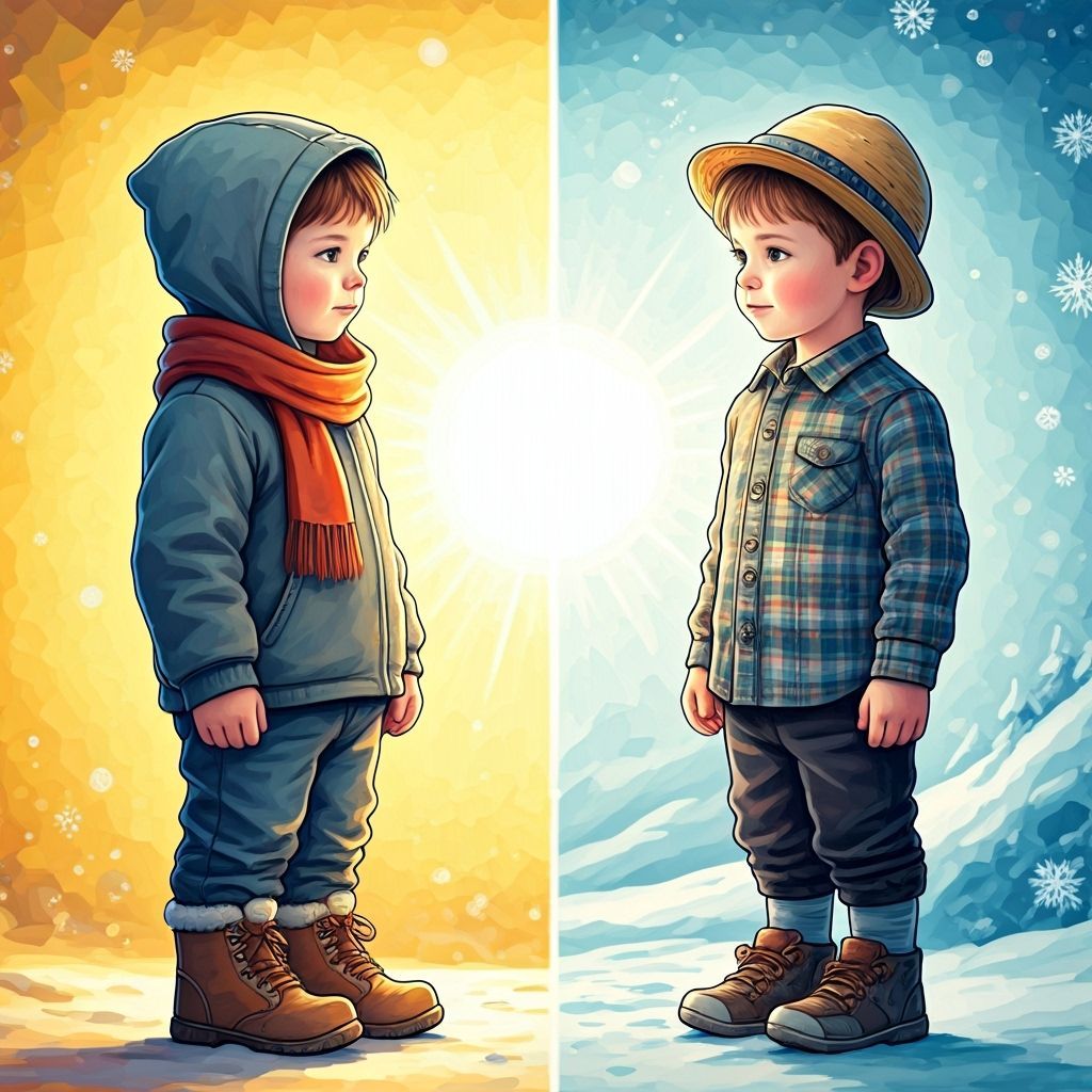 Boys of Summer and Winter in Ethereal Impressionist Style