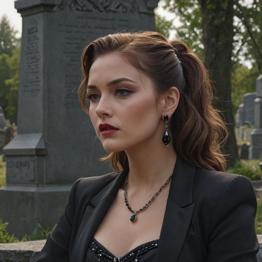 Goddess in Graveyard: Fantastical Matte Painting