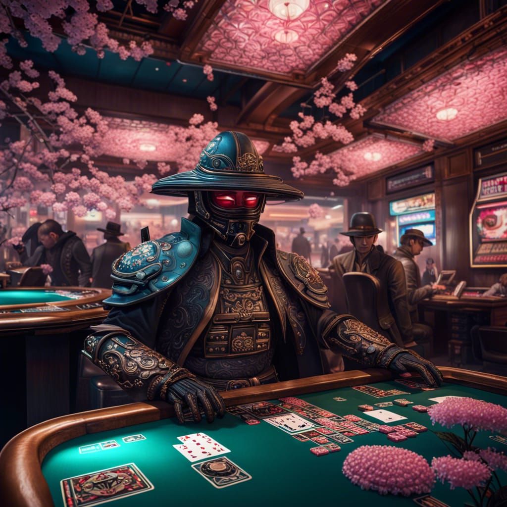Cyberpunk Casino with Samurai and Aliens