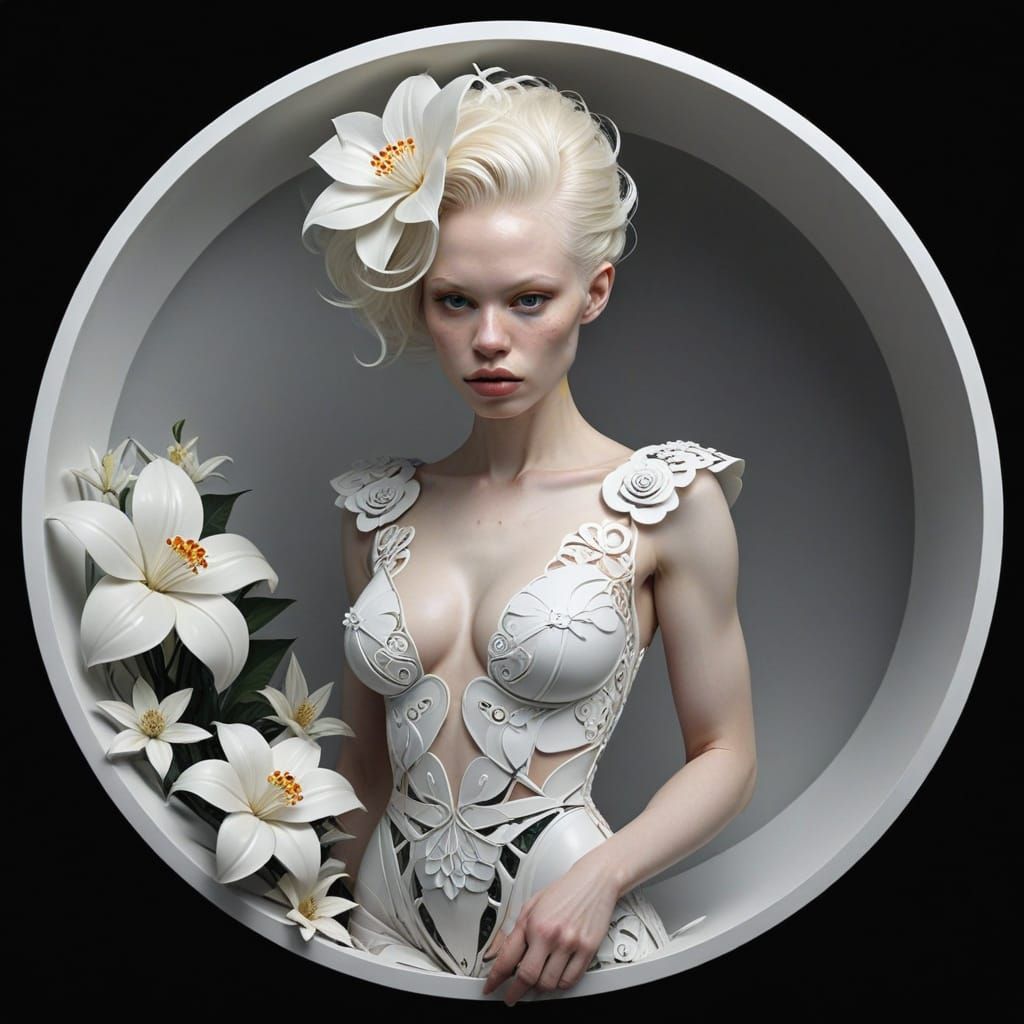 Geometric Transformation: Woman into Flower