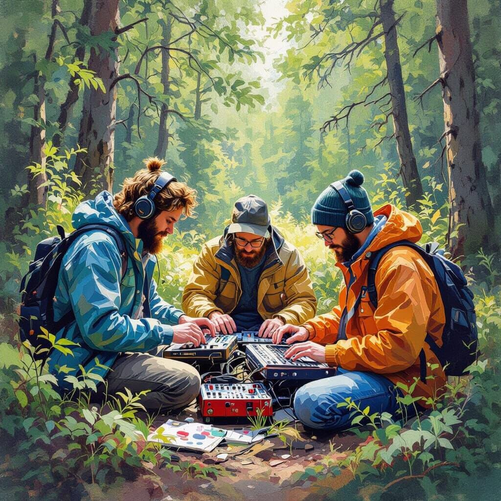 Finnish Forest Music Creation with Electronic Devices in Gou...