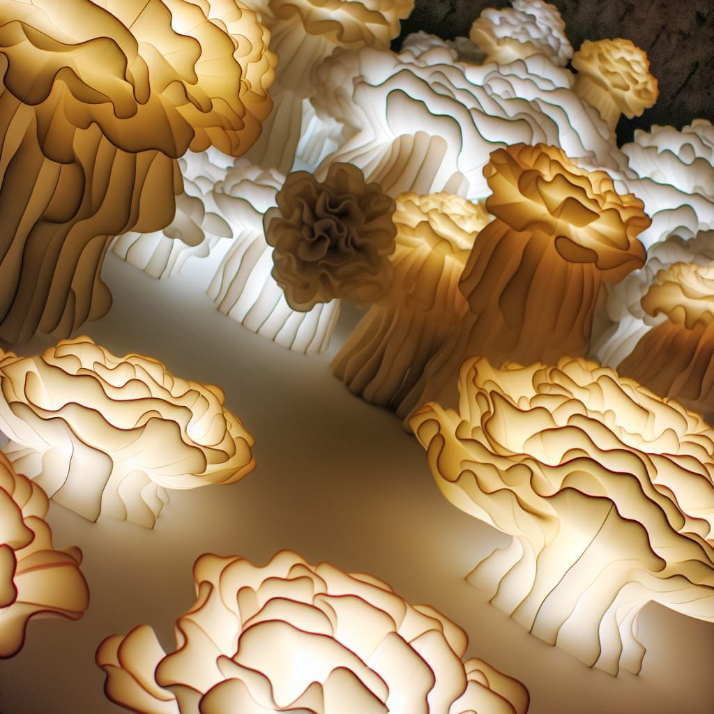 Abstract Marigold Bloom in Soft Hues