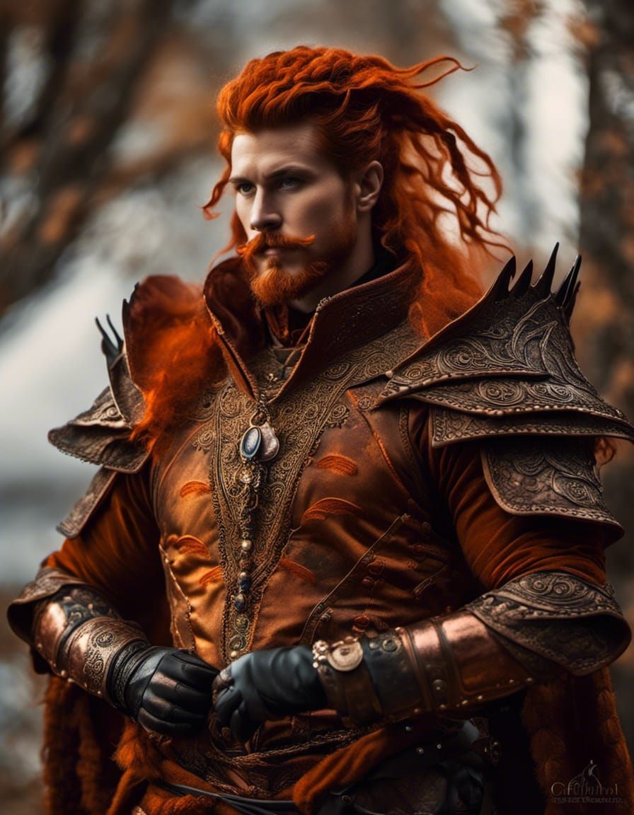 Fire Elemental as Warlock in Copper and Sienna