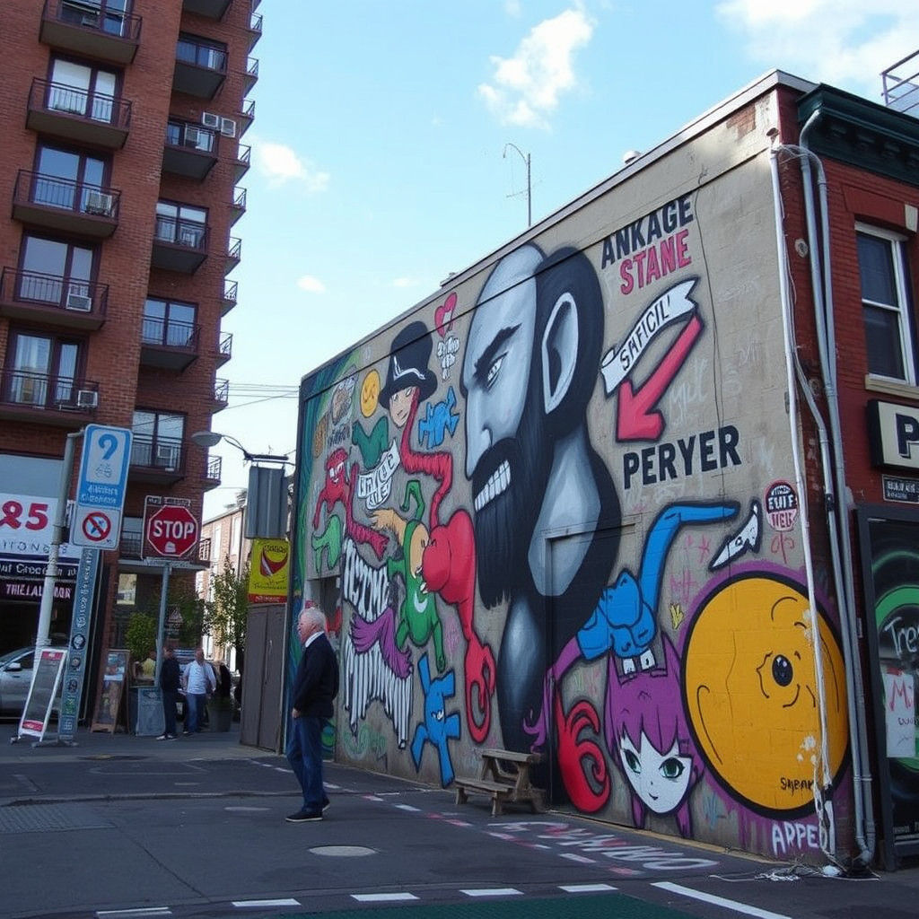 Vibrant and Colorful Street Art Display