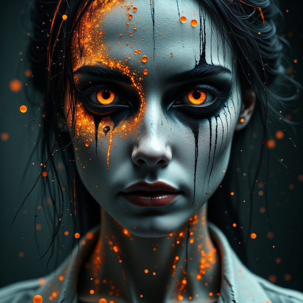 Gloomy Eyes and Pale Foreheads in Dramatic 3D Render