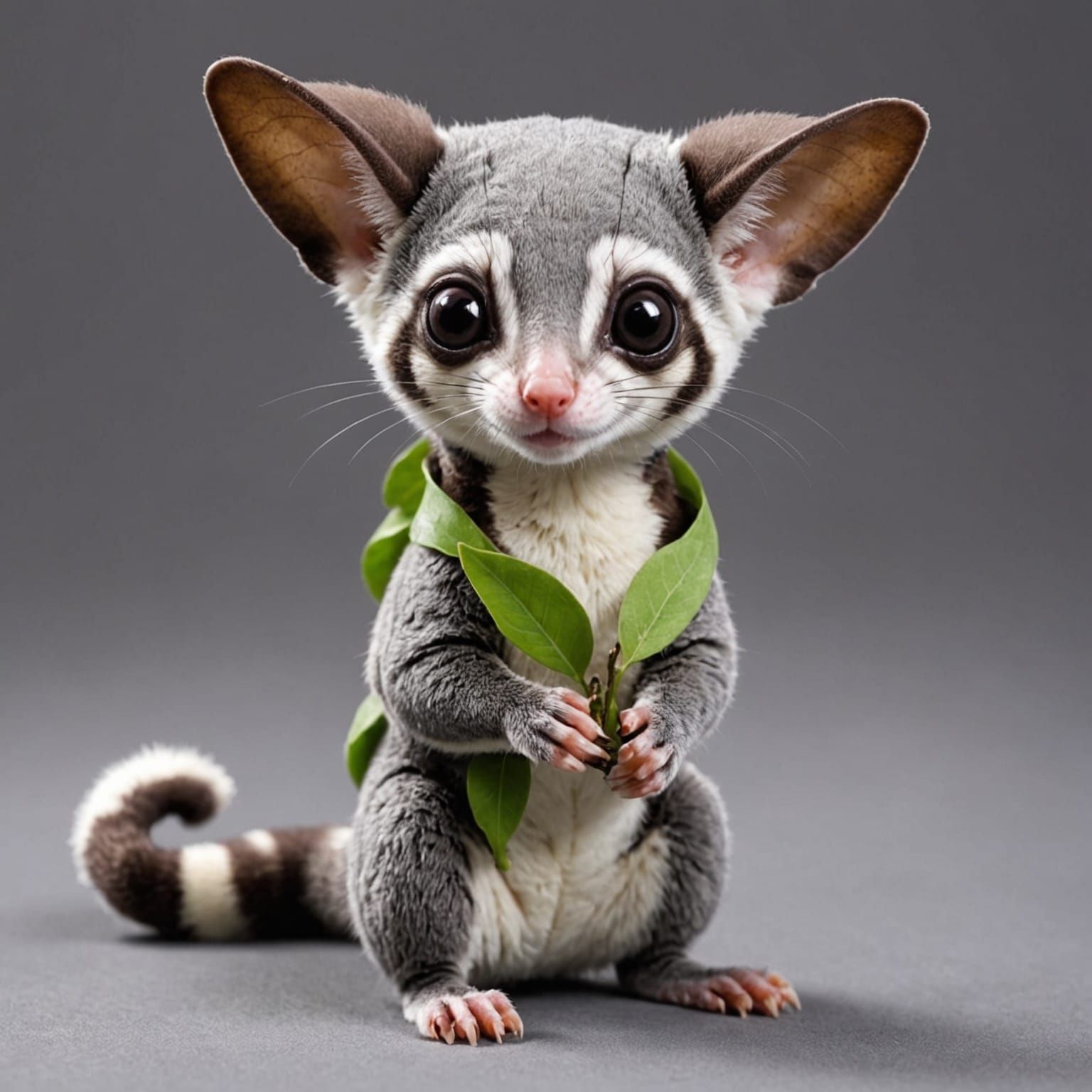 Anthropomorphic Sugar Glider with Snailcore Theme