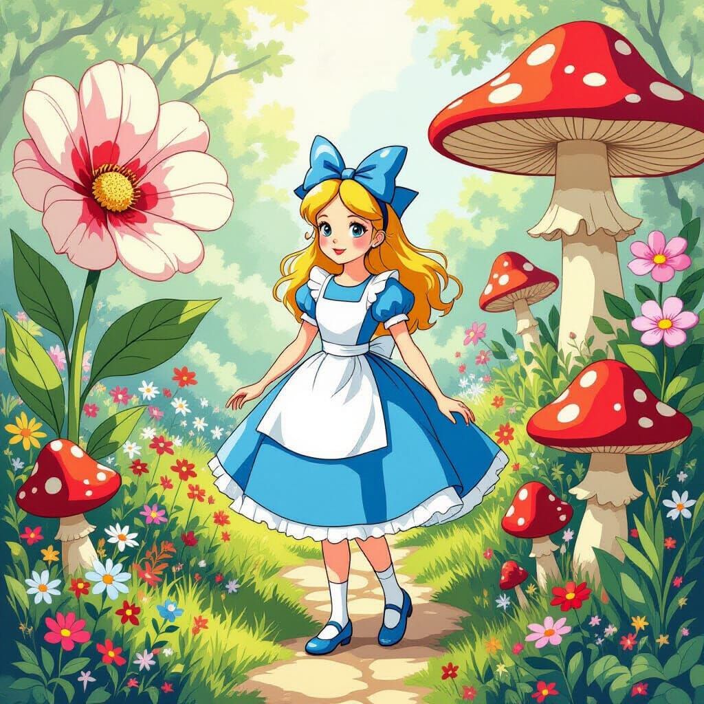 Alice in Wonderland: A Whimsical Garden Dream