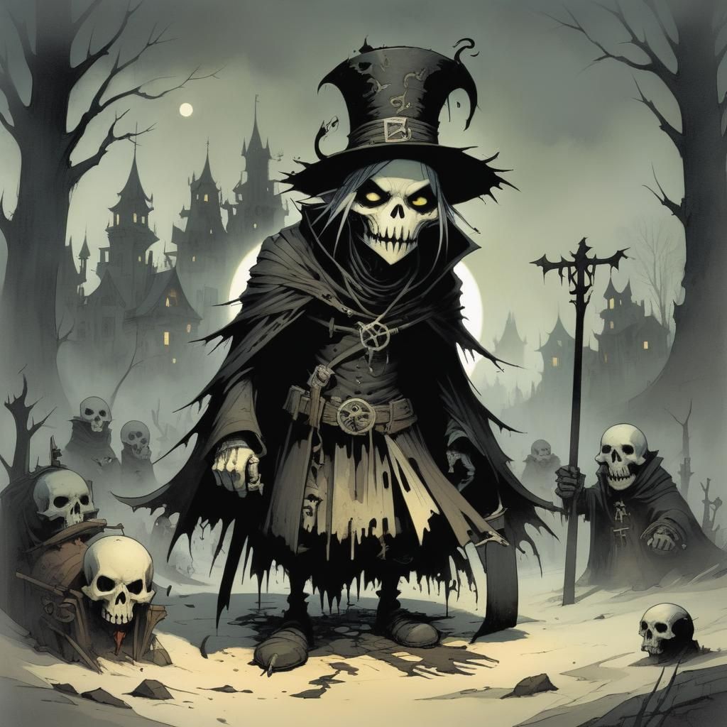 Eerie Scene in Grimdark Style