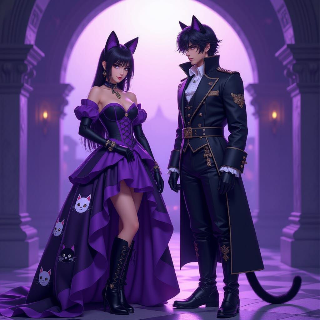 Cosplay Couple Posed Like Movie Still in Giger-Inspired Art