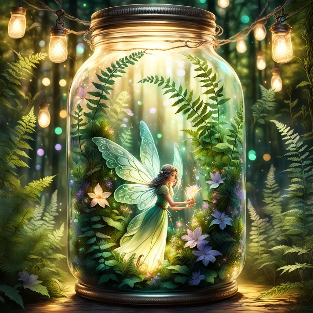 Fairy in Jar: Fantasy Concept Art