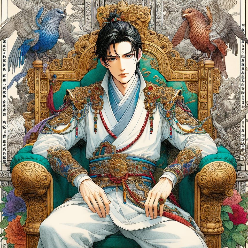 Handsome Asian Prince Contemplates Royal Legacy