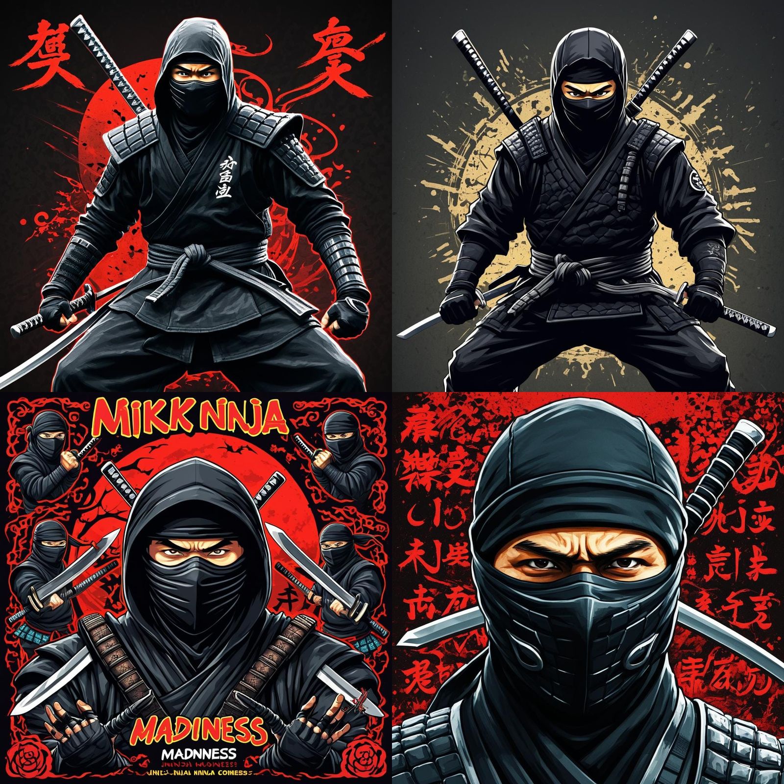 Majik Ninja Madness AI Generated Image