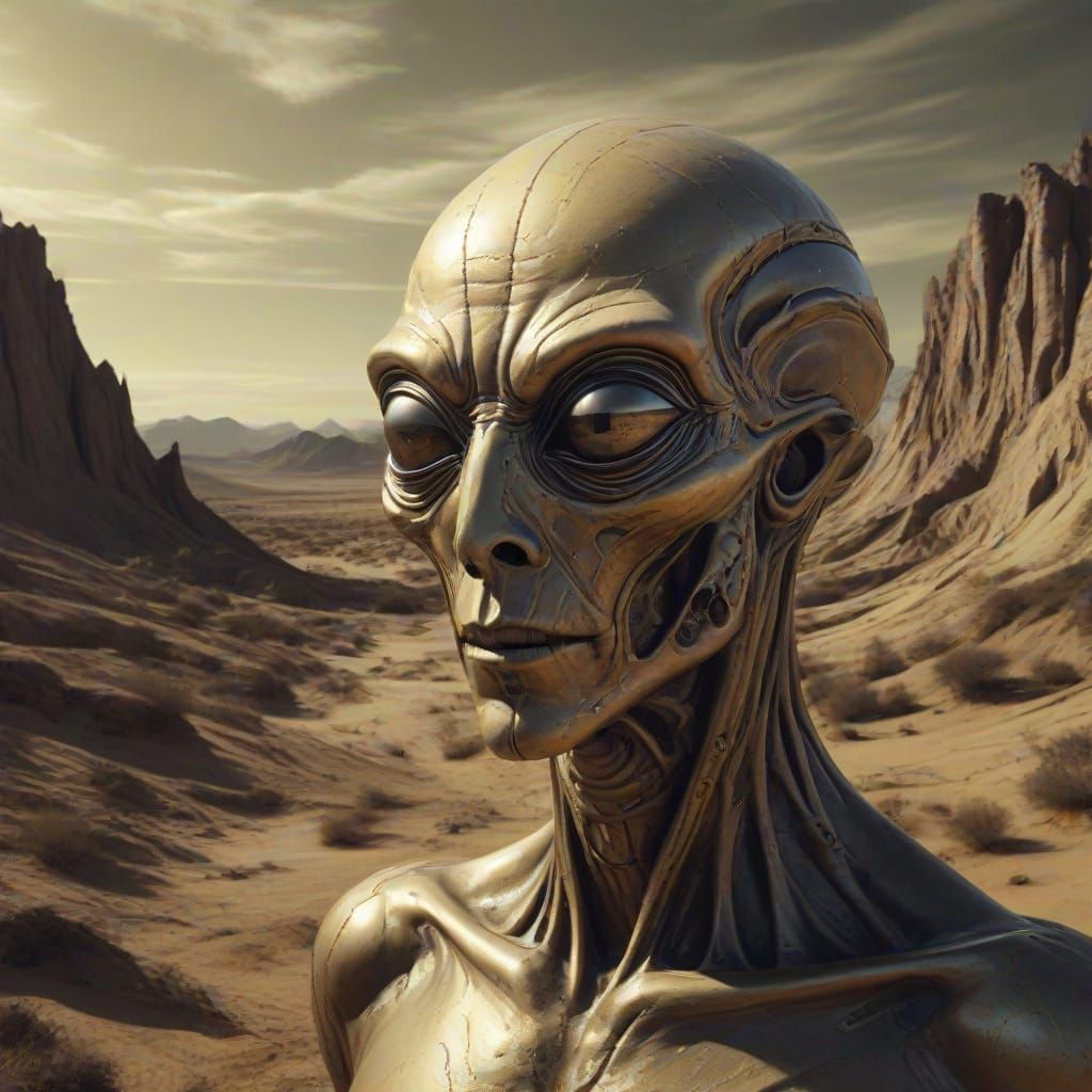 Surreal Alien Dreamscape in Dali-esque Style