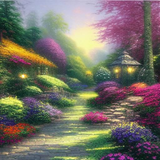 Golden Yellow Flower in Ethereal Fantasy Style