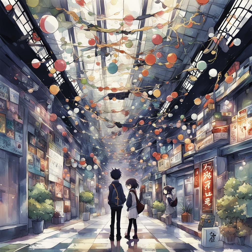 Anime Key Visual Art in Manga Style