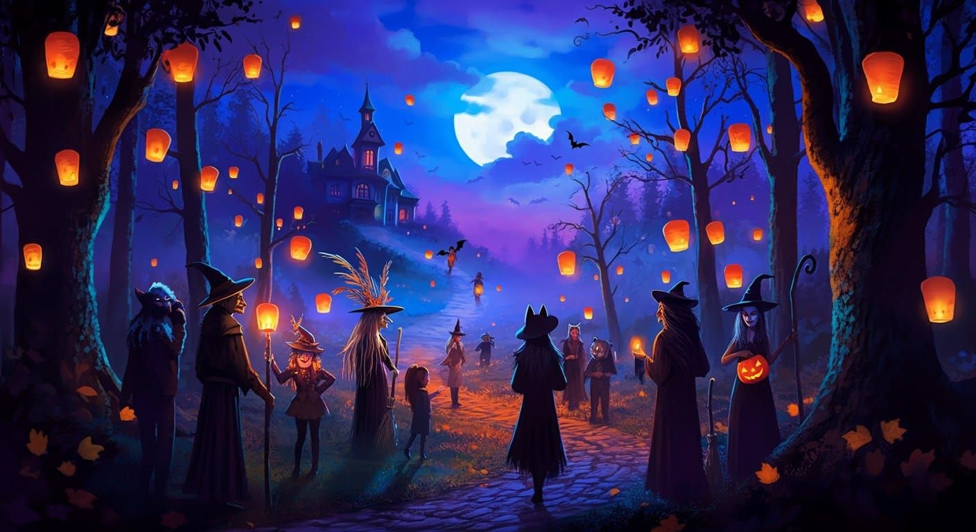 Mystical Halloween Celebration in Enchanted Forest