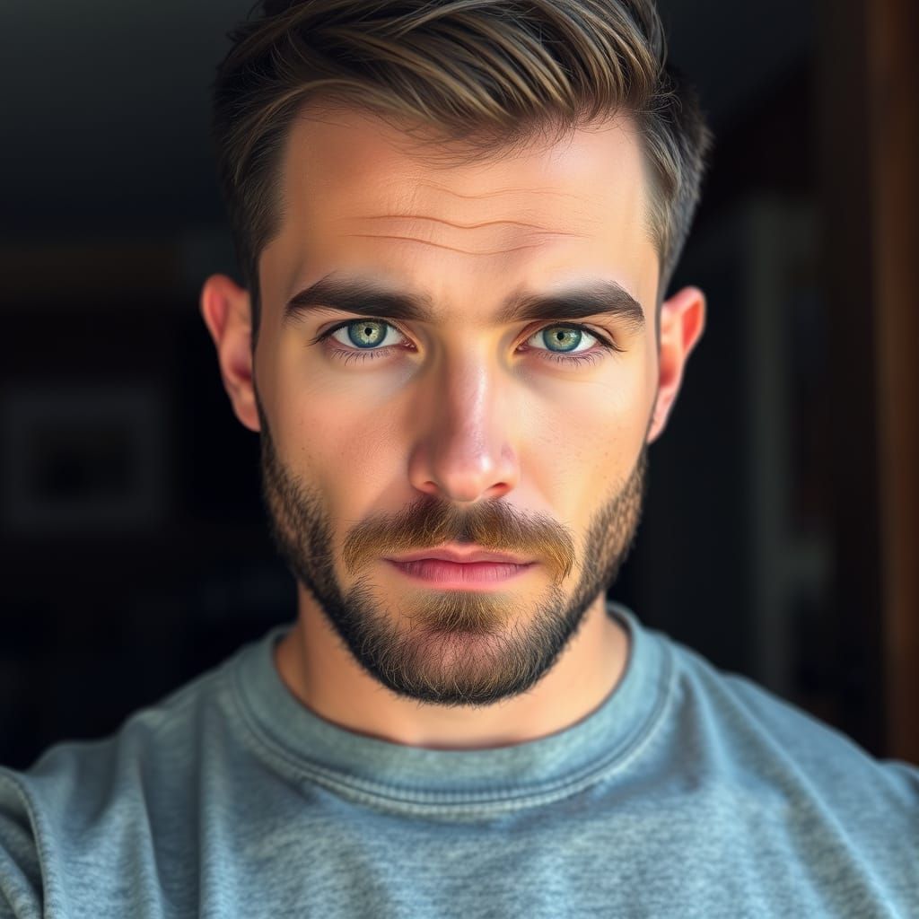 Strikingly Handsome Man with Heterochromia