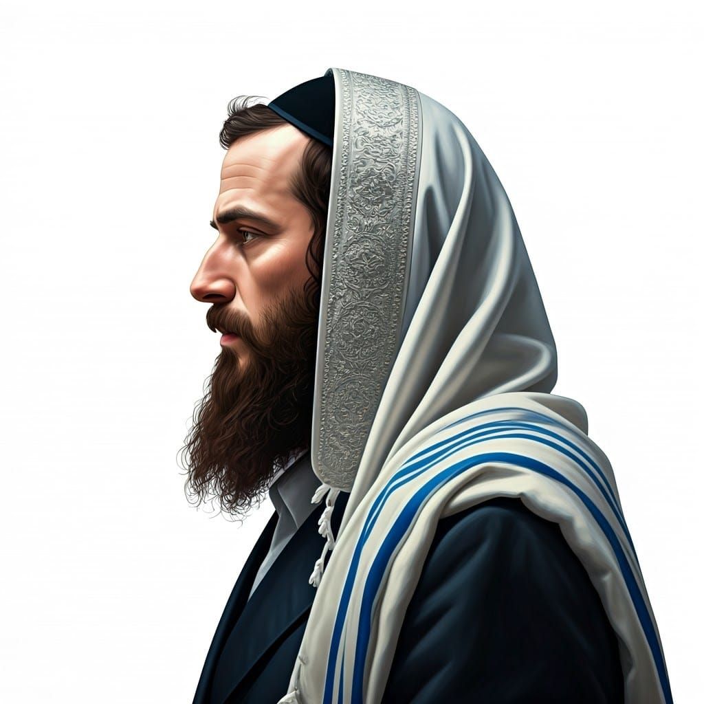 Ultra-Orthodox Jew in Prayerful Isolation