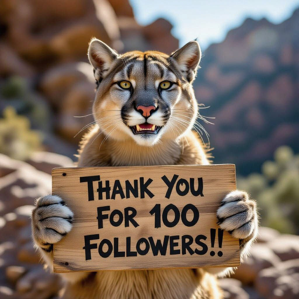 Smiling Mountain Lion Says Thank You in Cinematic Style