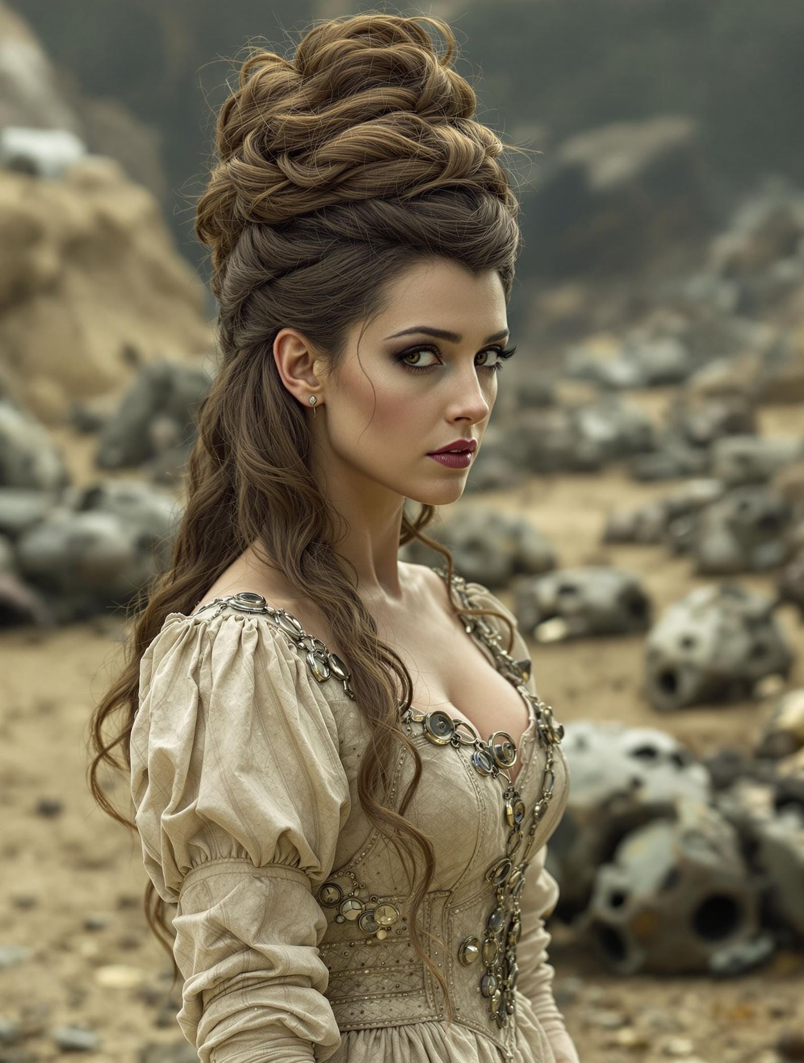 Idris in Victorian Elegance, amidst a Haunting Planet