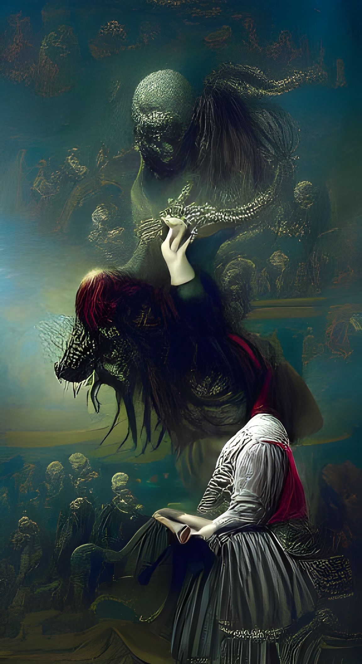 Her head is spinning, she can’t control the demons