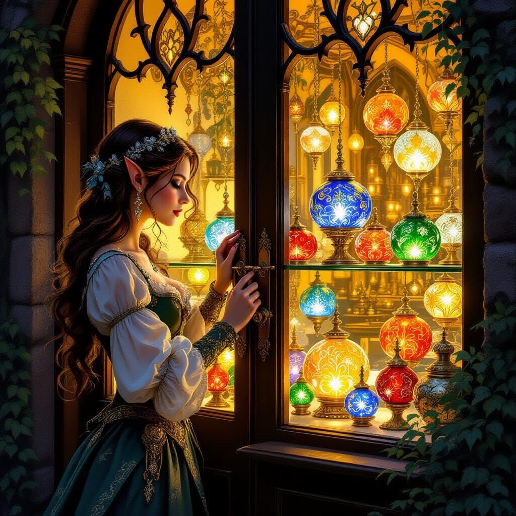 Enchanting Elf Locks Up Her Mystical Shop