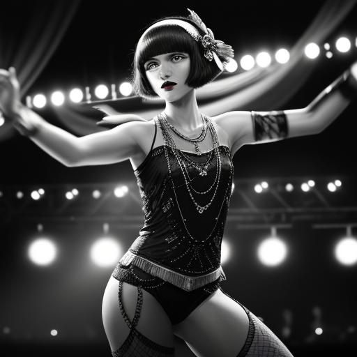 Roaring 20s Flapper Dance Performance in HDR
