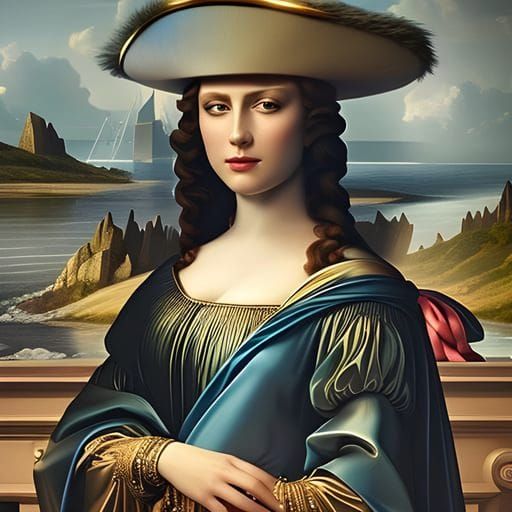 Fantasy Girl with Hat: Hyperdetailed Portrait