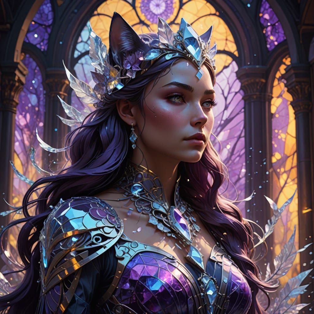 Ethereal Ice Queen in Enchanted Hyperrealistic Dreamscape