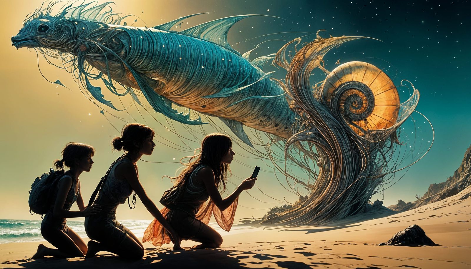 Three Sisters And The Dragon