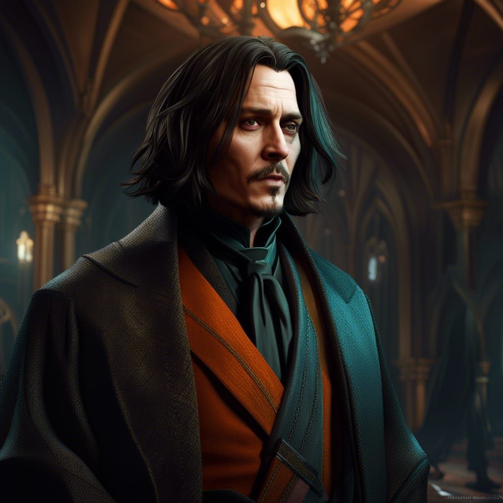 Man in Snape Costume, Digital Art