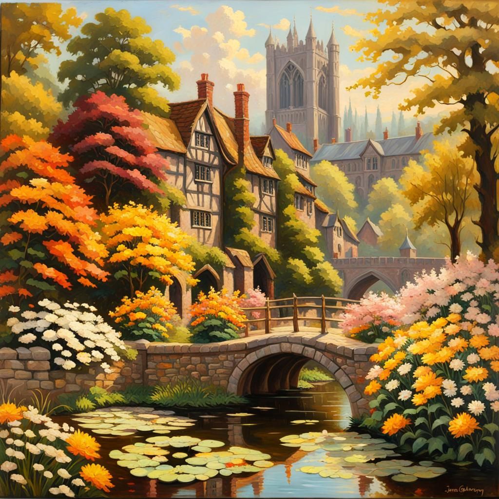 High Gothic City Meets Cottagecore Garden