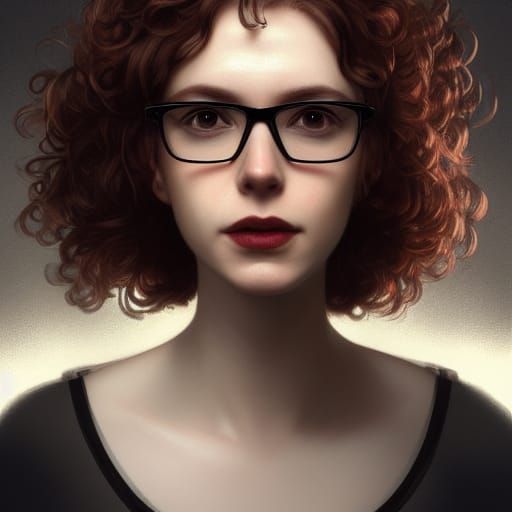 Detailed Portrait of a Red-Haired Woman