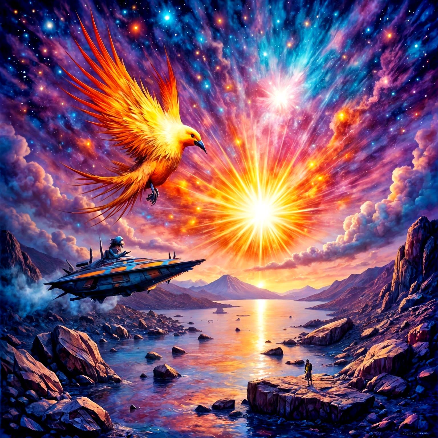 Cosmic Treasure Chest in Vibrant Colors