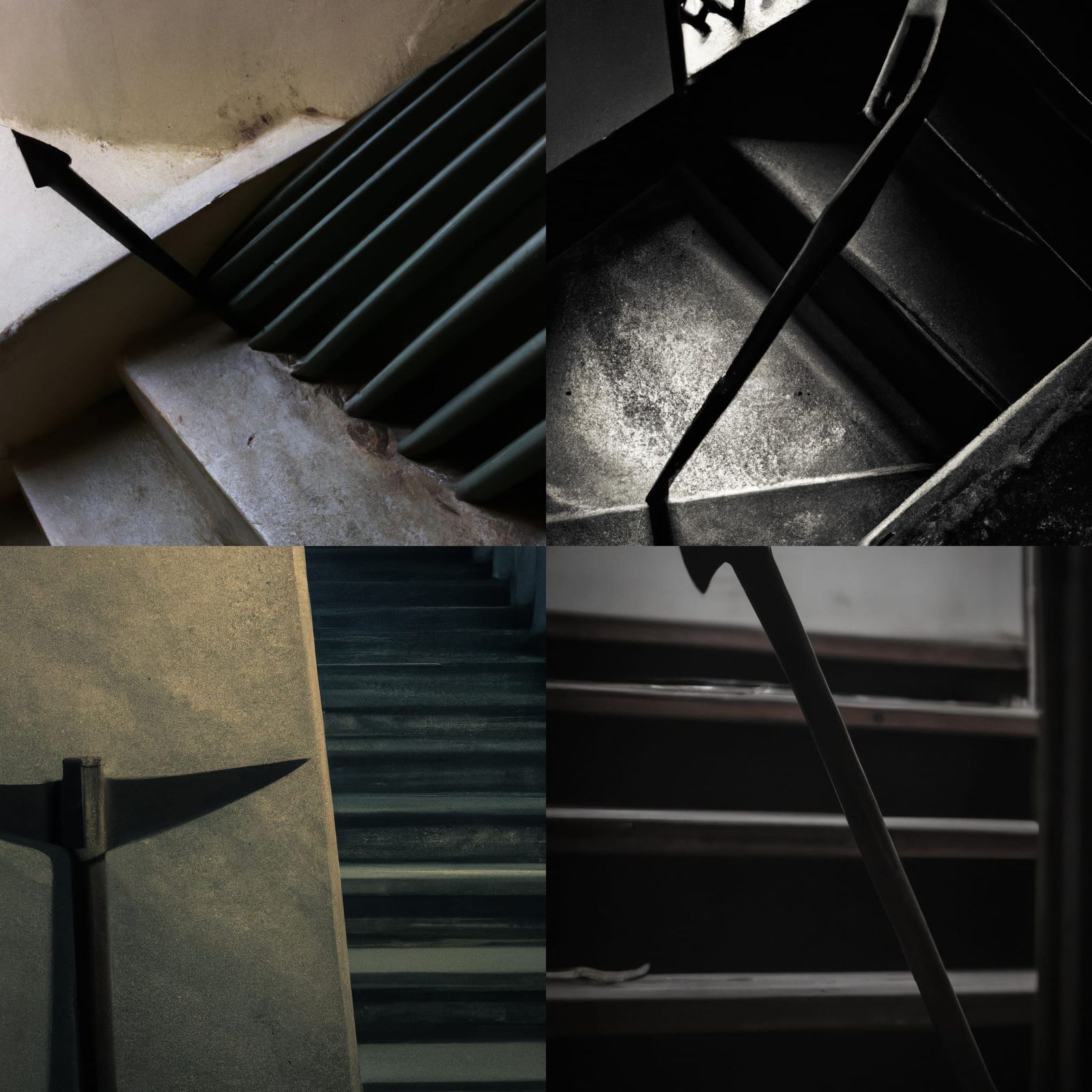 Crowbar on Dark Staircase