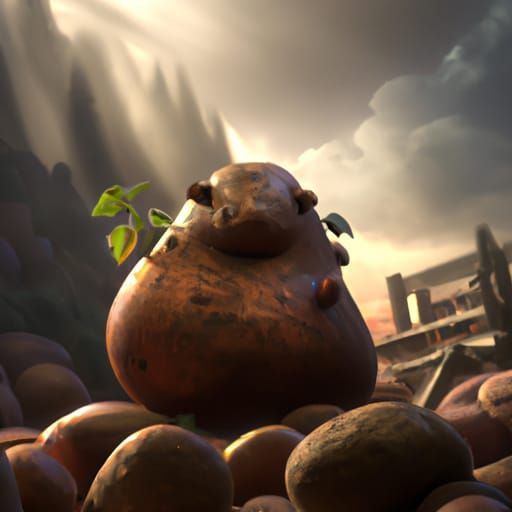 Potato: Dark Fantasy Concept Art in 8k Resolution