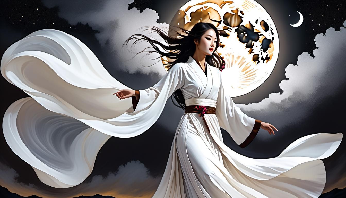 Hypnotic Asian Dancer in Fantasy Forest