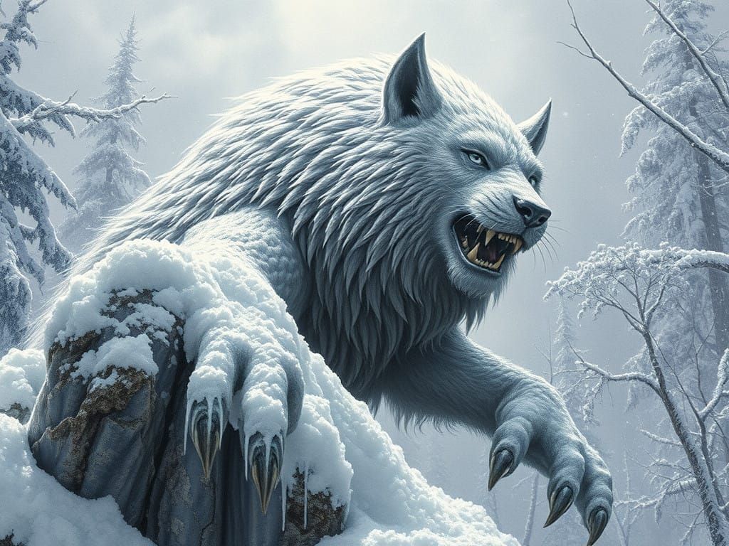 Glamorous Dark Fantasy Figure in Silver Frosty Onyx