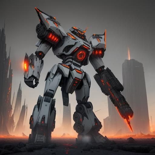 Colossal Mechs Rise in Desolate Landscape