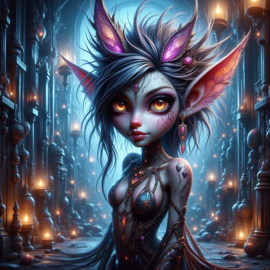 Whimsical Alien Creatures in Ethereal, Mystical Style