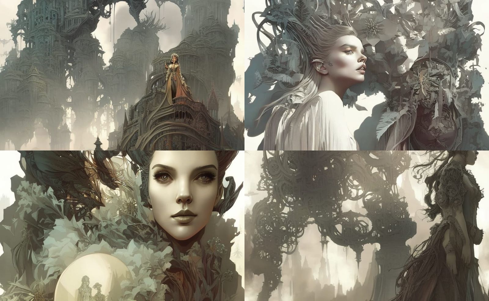 Dynamic Female Pose in Detailed Digital Painting