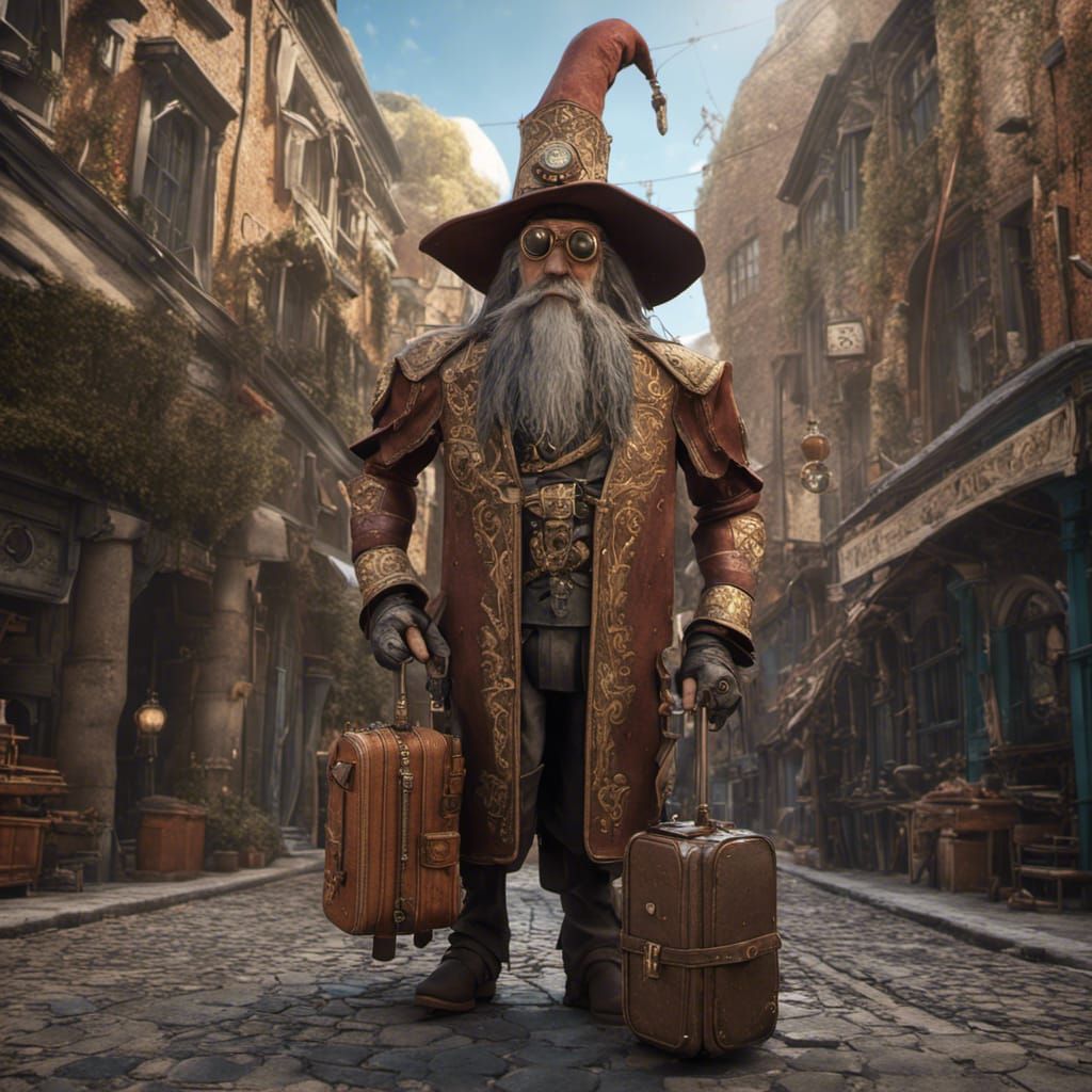 Rincewind and Luggage in Ankh-Morpork: Sci-Fi Fantasy