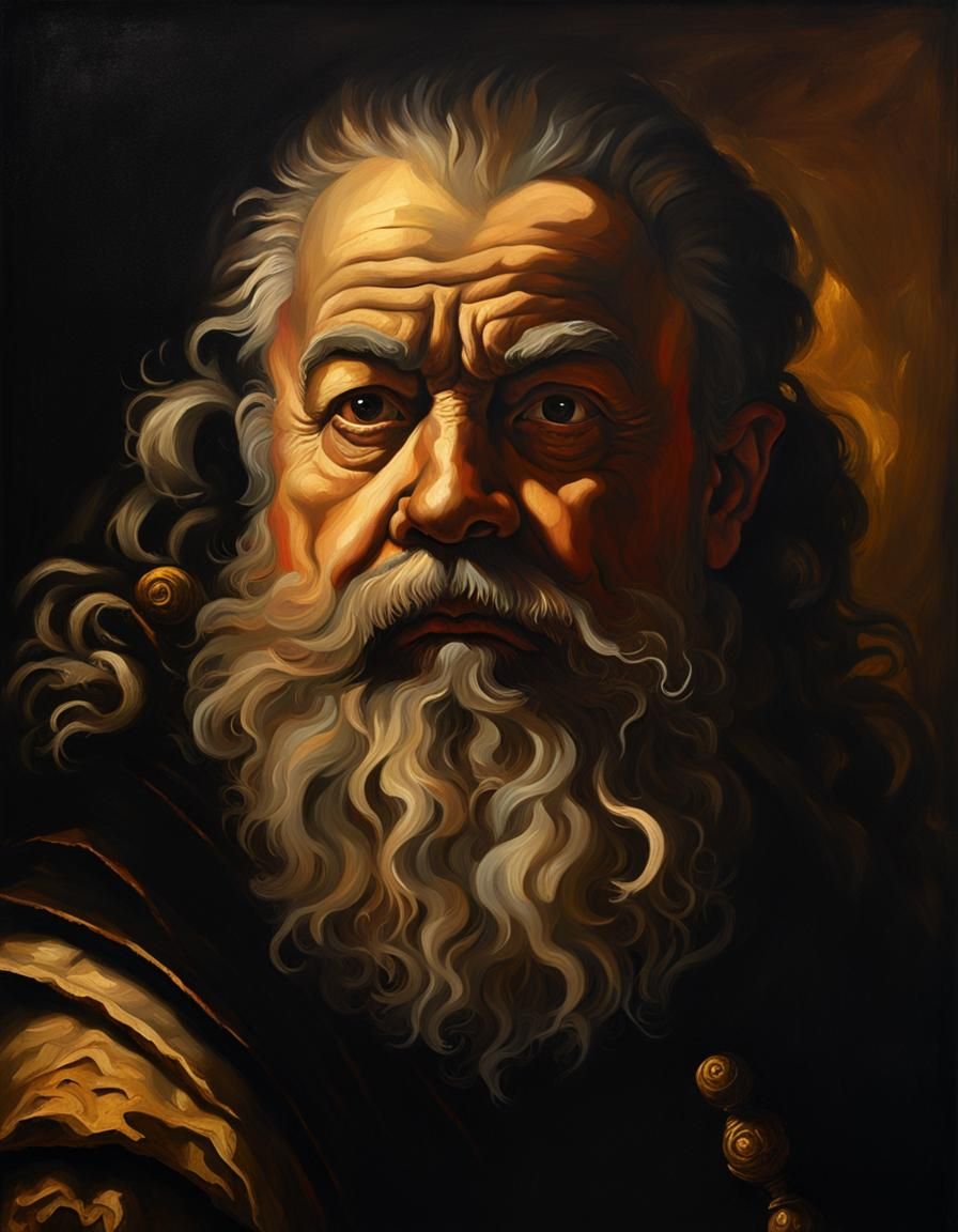 Dramatic Portrait of Dwarf in Baroque Style